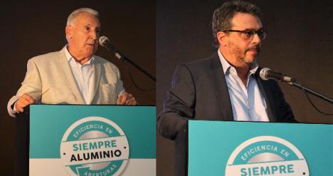 De Izq. a Der: Jorge Fernandez, Presidente de Caiama y Diego Gomez, Presidente de la Rama Extrusion de Caiama