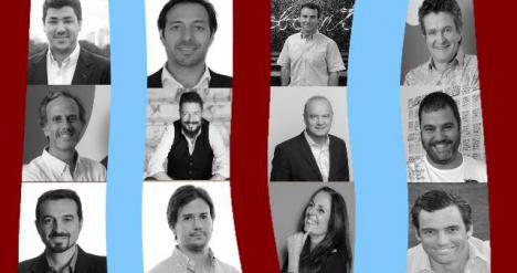 Izq sup a Der: Andrs Larr, Andrs Meta, Axel Abulafia, Francisco Vzquez, Javier Mosquera, Juan Carlos Baumgartner, Juan Waehner, Luis Miguel Garrigs, Marcelo Padovani, Martn Guinart, Paula Molinari, y Santiago Murtagh.