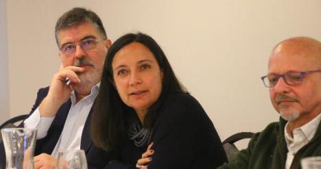De Izq. a Der.: Alberto Giordanelli, Serenella Perreca y Carlos Savransky