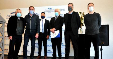 De Izq. a Der: Barrionuevo, Garro, Sosa, Albamonte, Lammens y Costa. Foto:Ph @peterorquera